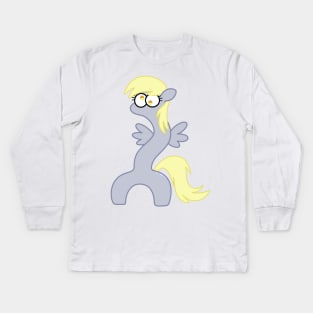 Derpy Muffin Wiggle Worm Kids Long Sleeve T-Shirt